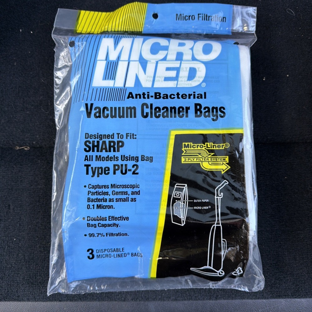Sharp Vacuum Bags Style PU-2 MicroLined Filtration